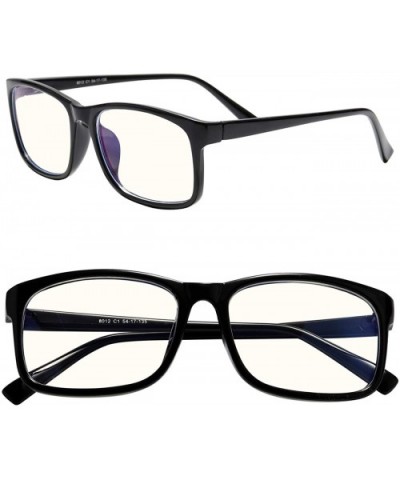 Radiation Protection glasses Square Eyeglasses Frame Anti Blue Light Blocking glasses - Bright Black - CL18QALZ2ZG $8.66 Goggle