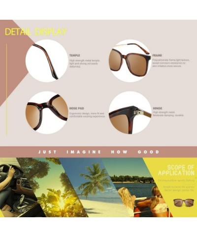 Vintage Round Polarized Retro Sunglasses for Women UV Protection W016 - Tortoise Brown - C4196EY7Q8H $23.72 Oval