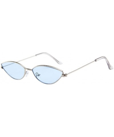 Men Women Small Frame Cat Eye Oval Retro Vintage Sunglasses Eyeglasses (G) - G - C0195NK6HYL $6.08 Oval