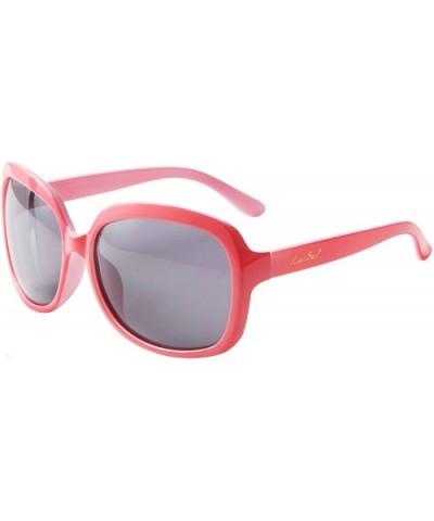 Oversized Womens Sunglasses Polarized uv Protection Simple Sunglasses LSP301 - Polarized Red 2 - CF11S84VI4J $8.05 Oversized