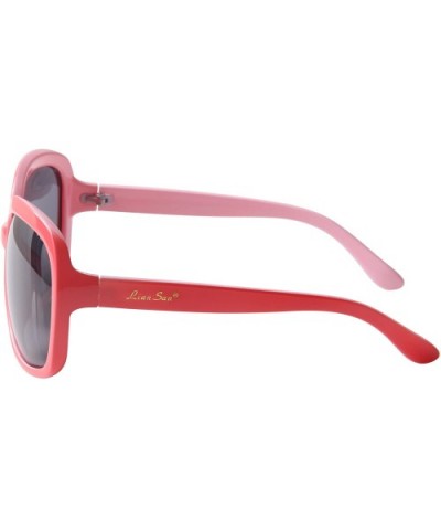 Oversized Womens Sunglasses Polarized uv Protection Simple Sunglasses LSP301 - Polarized Red 2 - CF11S84VI4J $8.05 Oversized