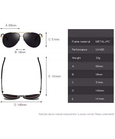 Men's Polarizing Sunglasses Classic Polarizing Sunglasses Driving Mirror Toad Mirror - E - CG18Q92XX8A $31.37 Aviator