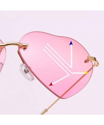 Heart Sunglasses Women Love Lolita RimlFrame Clear Transparent Tint Sun Glasses Vintage FramelUV400 - Hui - C2197Y7RCU4 $11.4...