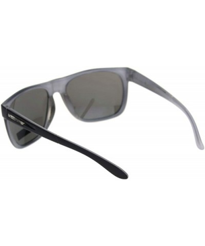 Biohazard Sunglasses Mens Square Sporty Fashion Shades UV 400 - Black Silver (Silver Mirror) - CL18ZWO66T6 $9.15 Square