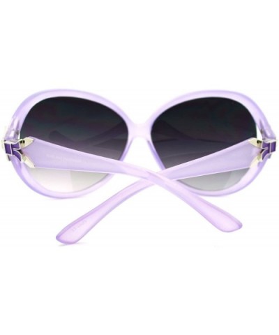 Bow Ribbon Design Women's Oversized Round Sunglasses - Lavender - CL11LS13HLV $6.27 Round