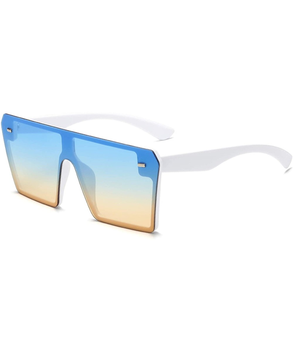 Oversized Square Sunglasses for Women men Retro UV400 Eyewear - CZ196205NAX $10.42 Oversized