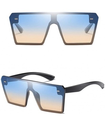 Sports Sunglasses Unisex-Fashion Man Women Oversize Square Sunglasses Glasses Shades Vintage Retro Style - C - CH18XKAQYTQ $5...