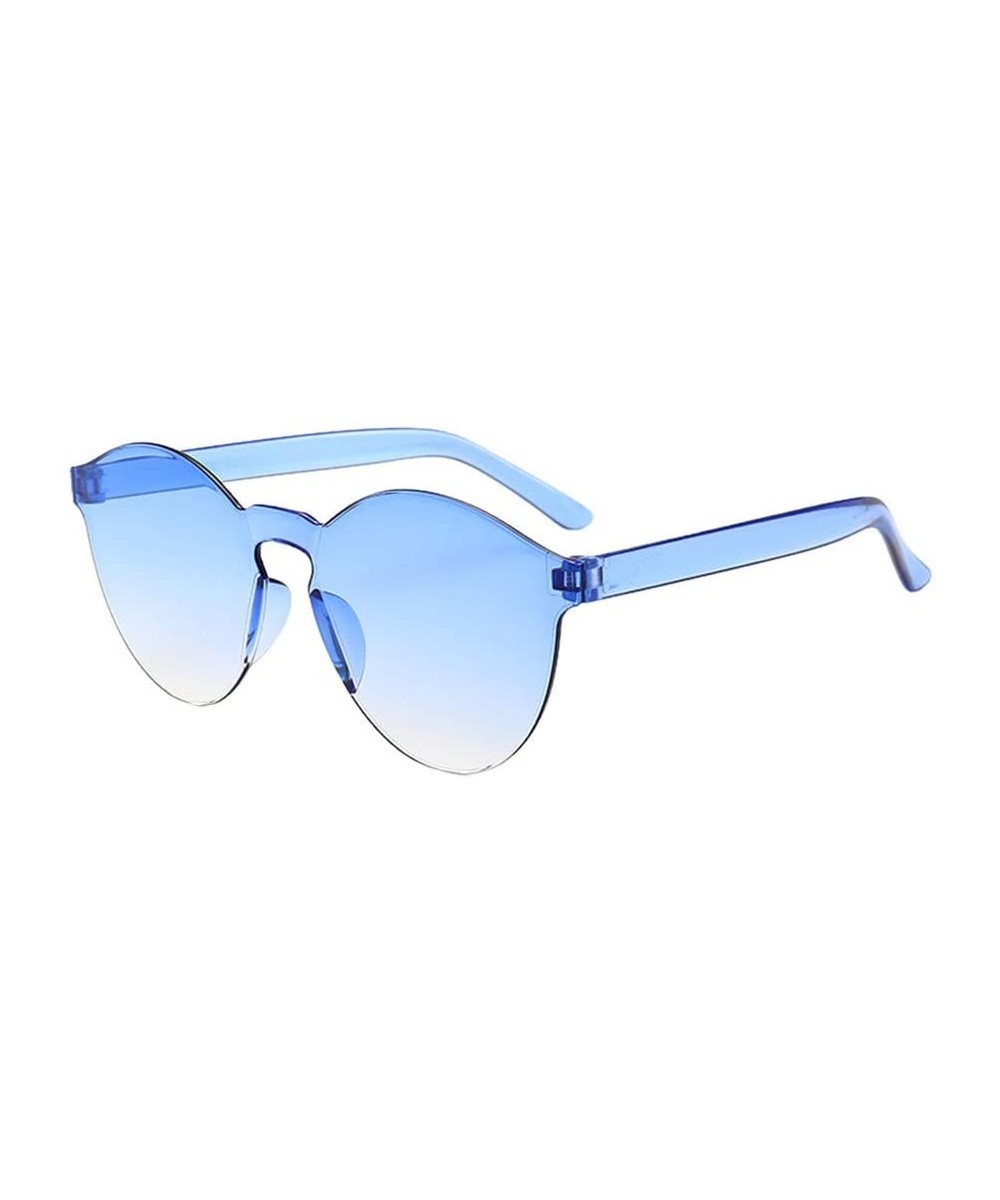 Unisex Fashion Clear Retro Sunglasses Outdoor Frameless Eyewear Glasses (K) - CQ18RNL3QTN $6.44 Rectangular