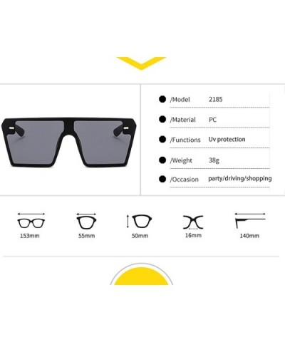 Oversized Square Sunglasses for Women men Retro UV400 Eyewear - CZ196205NAX $10.42 Oversized