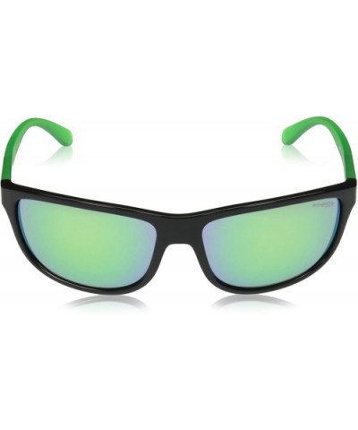 Men's An4246 Grip Tape Rectangular Sunglasses - Black /Green Mirror - CK180GZWA2I $62.56 Sport