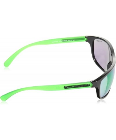 Men's An4246 Grip Tape Rectangular Sunglasses - Black /Green Mirror - CK180GZWA2I $62.56 Sport