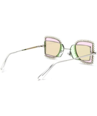 Stainless steel chain sunglasses- ladies 2019 new personality double lens sunglasses folding glasses - A - CL18SKODXMI $43.93...