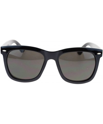 Black Square Frame Sunglasses Oversized Designer Fashion Shades - CN11UCKF7V7 $6.51 Oversized