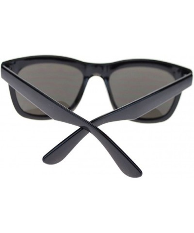 Black Square Frame Sunglasses Oversized Designer Fashion Shades - CN11UCKF7V7 $6.51 Oversized