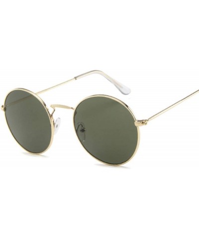 Round Sunglasses Women Brand Designer Sun Glasses Female Fashion Summer Feminino - Goldgray - CR198ZK2MS6 $29.96 Shield