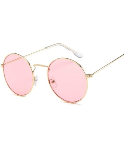 Round Sunglasses Women Brand Designer Sun Glasses Female Fashion Summer Feminino - Goldgray - CR198ZK2MS6 $29.96 Shield