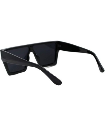 Womens Chic Square Sunglasses Flat Top Star Studs Trendy Shades UV 400 - Black (Black) - CQ194WY5S33 $10.20 Square