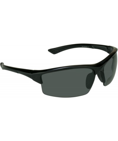 Polarized Bifocal Sunglasses Readers TR90 Frame Hard Case Strap - Smoke - CZ11BGFLHQ1 $38.16 Semi-rimless
