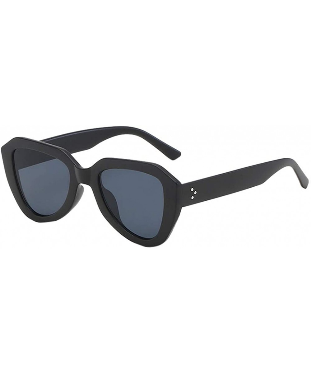 Retro Polarized Sunglasses Man Women Sunglasses Classic Oversized Sunglasses - Black - CY18TM5TTM9 $5.01 Wrap