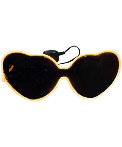 Womens Mens LED Glasses GorNorriss - Yellow - CU18QLUYZIG $6.56 Oversized