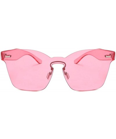 New Women Fashion Sunglasses Chic Shades Acetate Square Frame UV Glasses Sunglasses - Pink - C918SOQMZ50 $6.09 Wrap