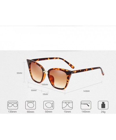 Fashion Vintage Cat Eye Sunglasses-Retro Eyewear Ladies Man - H - C418Q3QTH3G $6.92 Round