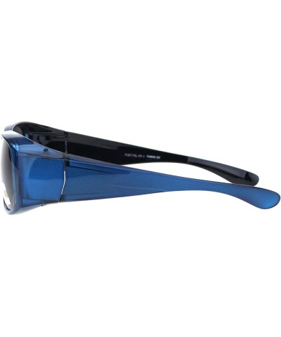 Antiglare Polarized 58MM Light Weight Fit Over Rectangular Sunglasses - Blue Black - CX18IILUKI0 $7.29 Rectangular