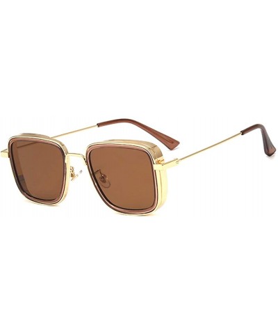 Polarized Sunglasses Steampunk Sunglass Protection - Tan - CN18Z70TZQW $10.60 Square