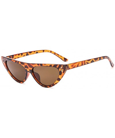 Vintage Polarized Cat Eye Sunglasses for Women Goggles Plastic Frame Glasses - Leopard Frame + Brown Lens - C018S8W4LCA $4.42...