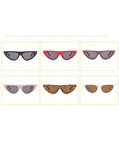 Vintage Polarized Cat Eye Sunglasses for Women Goggles Plastic Frame Glasses - Leopard Frame + Brown Lens - C018S8W4LCA $4.42...