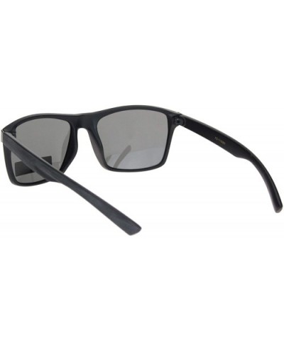 Polarized Mens Wood Grain Arm Sport Horned Rim Sunglasses - Black Wood Arm - CC18N8Z4W8I $11.21 Sport