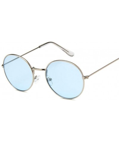 Retro Oval Sunglasses Men Women Vintage Metal Frame Sun Glasses Male Fashion - Gold Red - C7194O4NICY $16.50 Oval