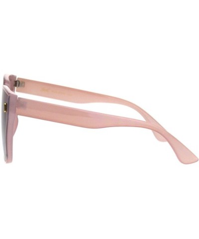 Womens Designer Style Sunglasses Oversized Trapezoid Frame UV 400 - Pink (Pink Blue) - CD18RCEE9QN $7.88 Square