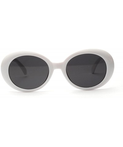 Fashion Men Womens Retro Vintage Round Frame UV Glasses Sunglasses - White - C6195NHMO8I $14.20 Round