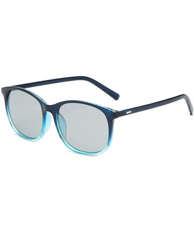 Fashionable changing polarized sunglasses driving - Transparent Blue / Color Changing Film - CW190MMUWDL $34.61 Oversized
