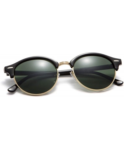 Cat Eye Vintage Rimless Sunglasses UV400 Protection Metal Glasses For Men For Women 4246 - Black&green - CB18SHIR6LA $4.64 Ca...