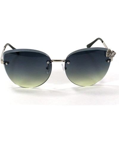 Women's Aviator Sunglasses 3932 - Black - C011ERDSKBT $7.95 Aviator
