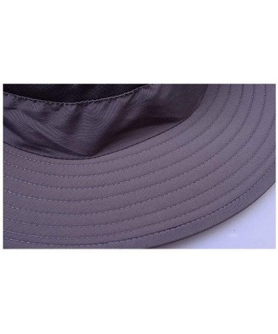 Outdoor Fishing Hat Sun Protection Neck Face Flap Cap Wide Brim for Men Women - Black - CT18UCL40EZ $7.93 Sport