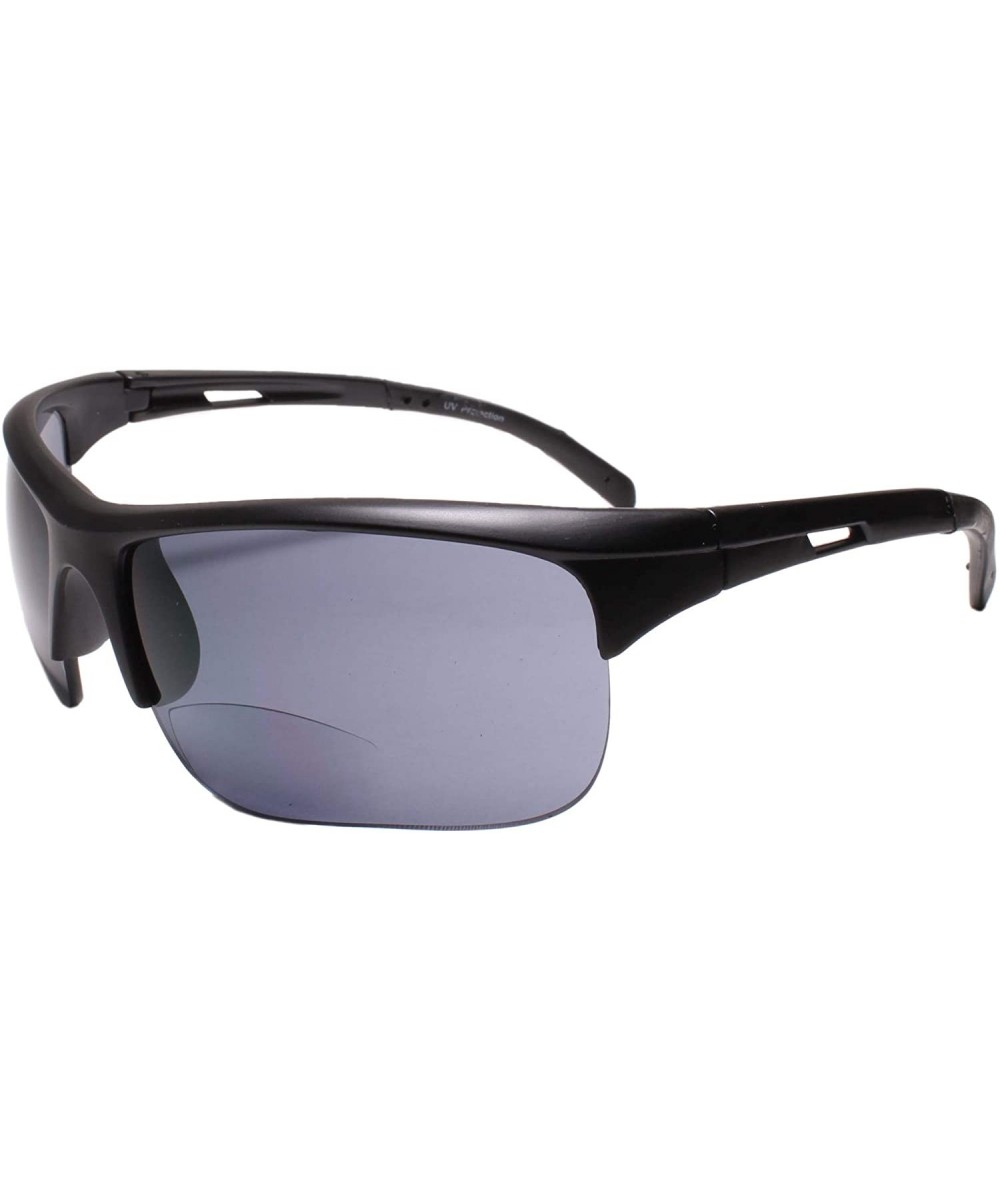 Motorcycle Riding Biker Wrap Sports Matte Black Bifocal 3.00 Reading Sunglasses - CO195D4ZAZH $9.65 Sport