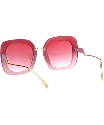 Womens Crooked Bolt Arm Mod Thick Plastic Designer Fashion Sunglasses - Pink - CS18HK4HU4X $9.93 Butterfly