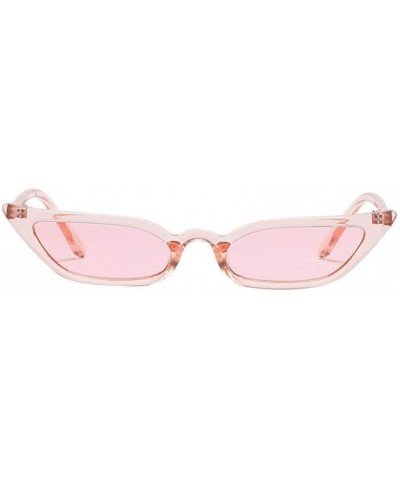 Cat Eye Sunglasses - Women Retro Vintage Small Frame UV400 Eyewear (Pink) - Pink - CN18DTMHGC5 $4.86 Aviator