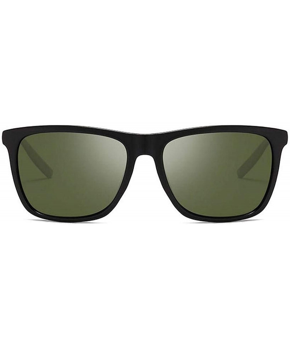 Square Polarizing Sun Glasses Men Polarized Sunglasses Elasticity Frame Women Er Sunglases Man - Dark Green - CT199CSO99X $13...