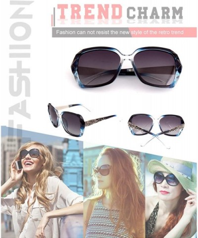 Square Sunglasses for Women Oversized Polarized Sun Glasses Fashion Brand Designer Inspired Shades-FZ45 - C618NNXD2W7 $9.64 O...