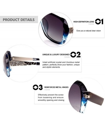 Square Sunglasses for Women Oversized Polarized Sun Glasses Fashion Brand Designer Inspired Shades-FZ45 - C618NNXD2W7 $9.64 O...