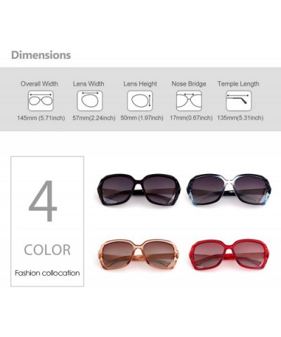 Square Sunglasses for Women Oversized Polarized Sun Glasses Fashion Brand Designer Inspired Shades-FZ45 - C618NNXD2W7 $9.64 O...