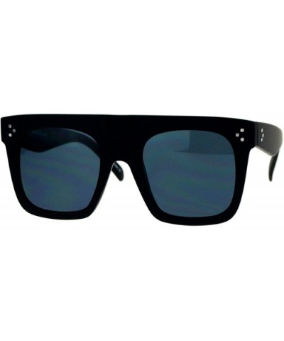 Oversized Square Sunglasses New Hip Fashion Flat Top Flat Frame - Matte Black (Black) - CM188CM0H3G $5.65 Square