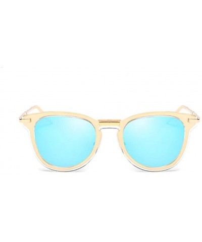 Women Coating UV400 Polarized Sunglasses Shades Female Glasse Eyewear - Blue - CA17AAQW4D8 $12.05 Rimless