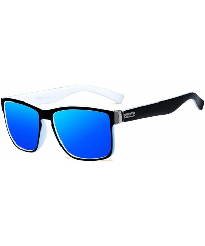 Design Polarized Sunglasses Men Driving Shades Male Sun Glasses For Men Spuare Mirror Summer UV400 - C018ZT5CXHR $10.55 Sport