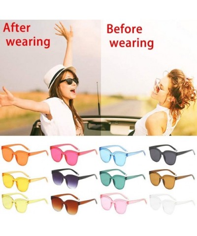 Fashion Sunglasses Lightweight Transparent - J - CA194Y987SK $4.71 Semi-rimless