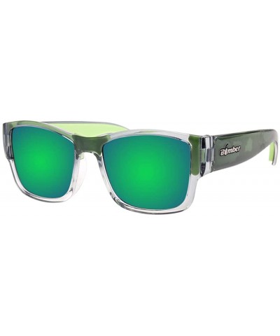 GOMER-BOMBS Frame Lens 4 base 54mm Sunglasses - 2-tone Smoke With Green - CA11JJDPRQ3 $32.25 Wrap